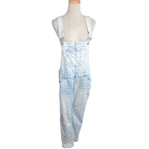 Blue Spice Denim Vintage Y2K Bleached Distressed Overalls